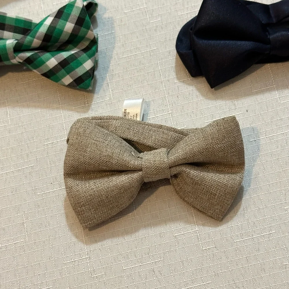 13 Infant Toddler Bow Tie Lot Plaid Formal Holiday Adjustable Accessories